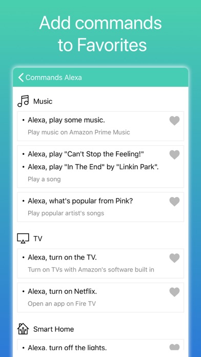 Commands for Alexa Screenshot