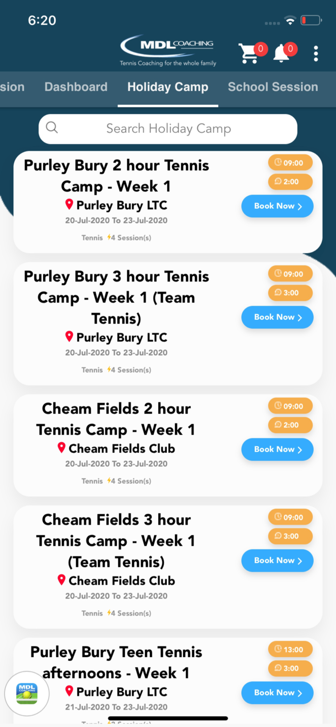 MDL Coaching Tennis App