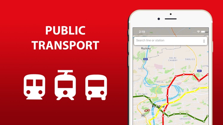 Public transport map Prague