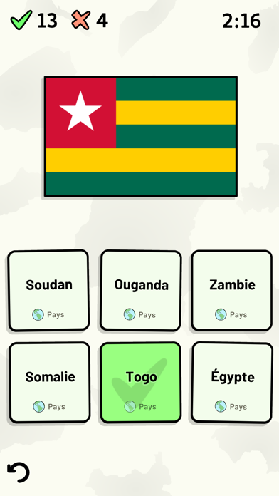 Screenshot #2 pour Pays d'Afrique - Quiz
