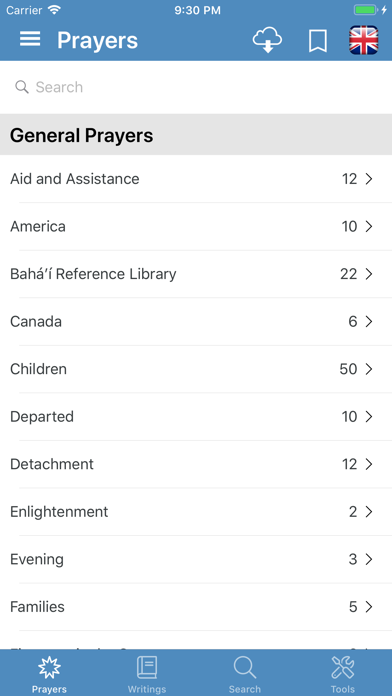 Bahá'í Prayers,Writings,Tools Screenshot