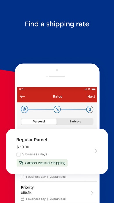 Canada Post Screenshot