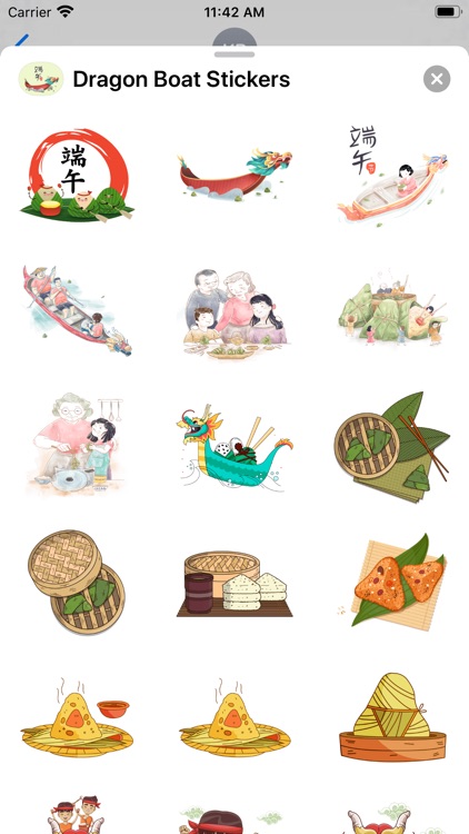 Dragon Boat Stickers-端午節龍舟貼圖