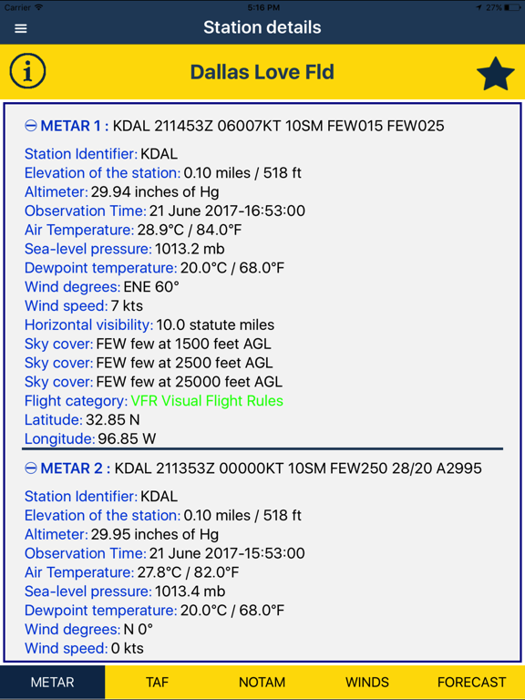 Screenshot #6 pour NOAA AWC Aviation Weather