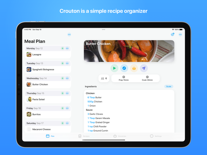 Crouton Recipe Manager