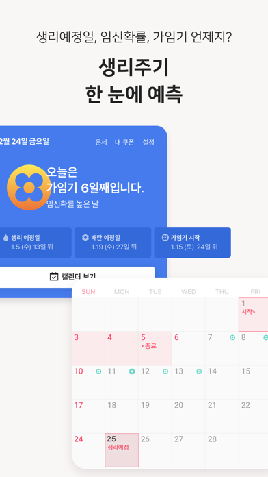 Screenshot #2 pour 핑크다이어리-생리 헬스케어 앱
