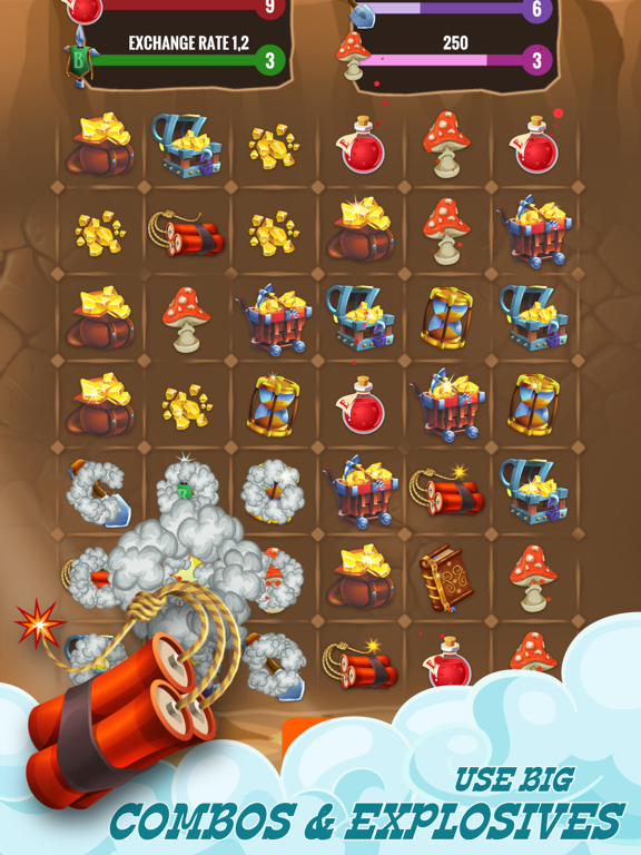 Gold Miner & Match 3 Tycoon iPad screenshot