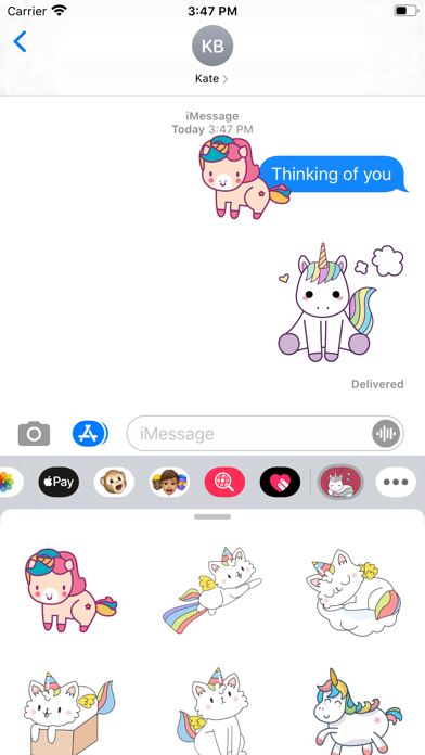 Screenshot #1 pour Fantasy Unicorn Stickers