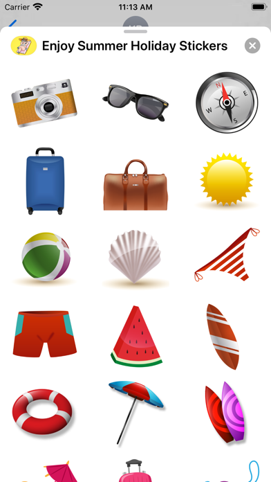 Enjoy Summer Holiday Stickers Screenshot