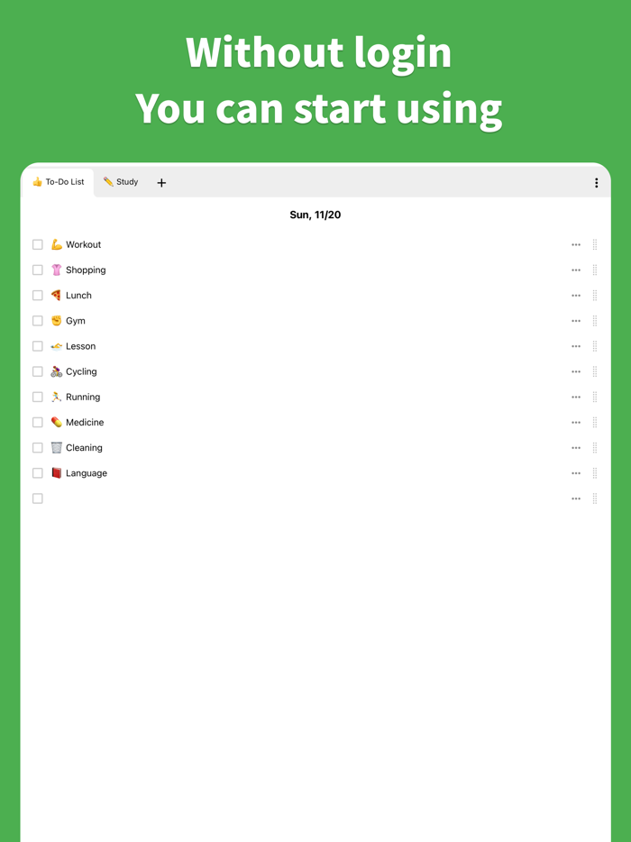 Daily Checklist - Todays ToDo