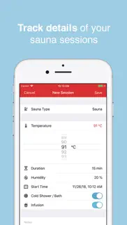 hotlog - sauna session tracker iphone screenshot 3