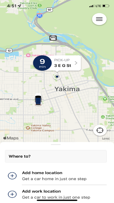 Yakima Valley Ride Share Screenshot