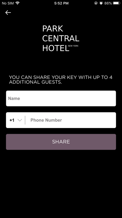 ParkCentral Hotel Screenshot