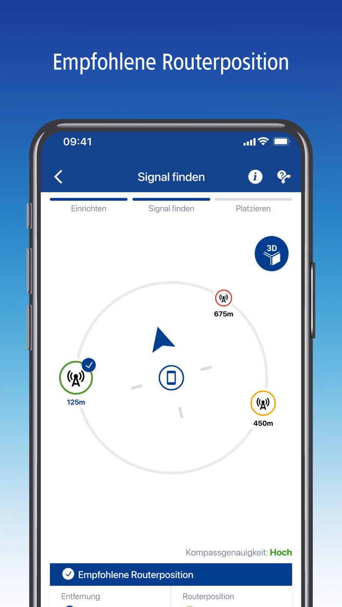 1and1 5G Signal Kompass