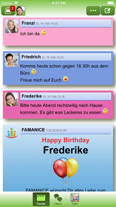 FAMANICE – Familienkalender Screenshot