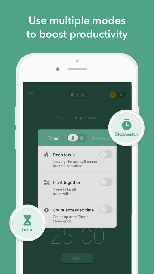 #5. Forest: Focus for Productivity (iOS) Podle: SEEKRTECH CO., LTD.