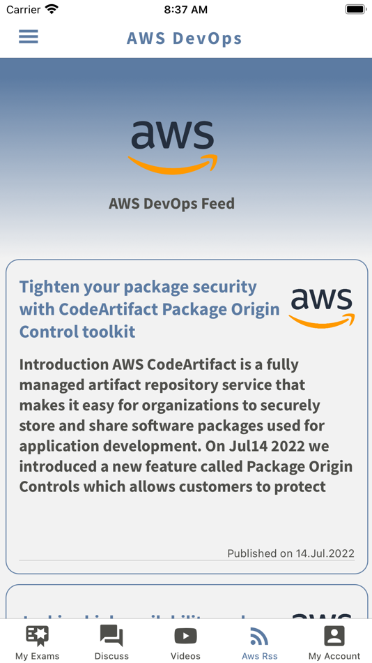 #4. AWS DevOps Engineer (DOP-C01) (iOS) By: Naveen Karamchetti
