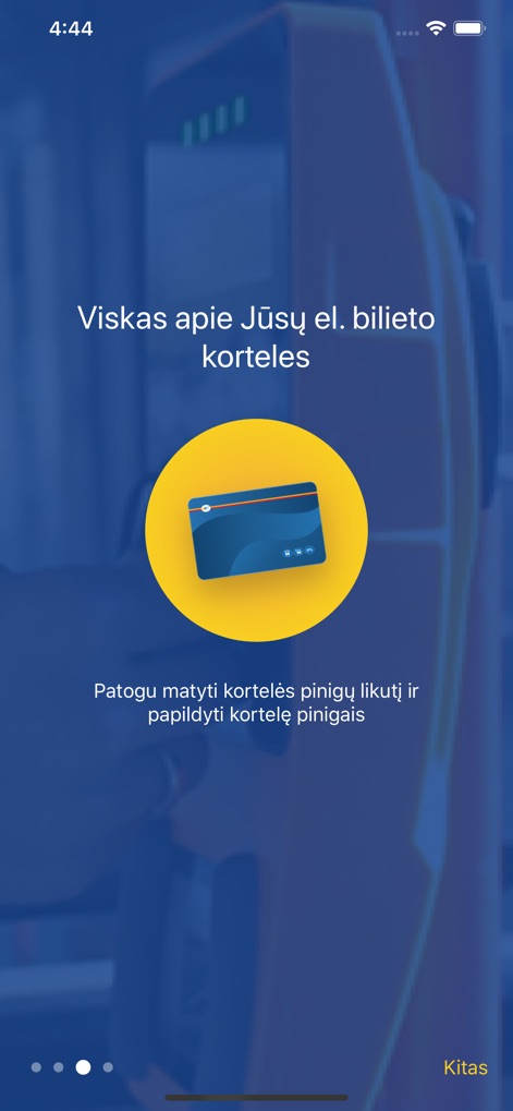 e.Ticket Klaipėda - This tool helps users understand how to manage their electronic ticket cards, highlighting the card balance information and the option to top-up funds.