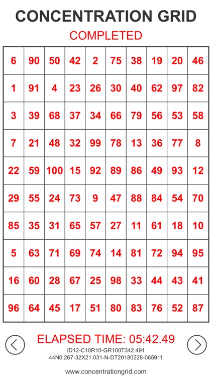 Concentration Grid