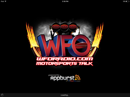 WFO Radio NHRA NASCAR Podcast iPad screenshot 1 - Sports app