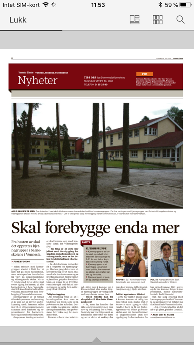 Vennesla Tidende eAvis Screenshot