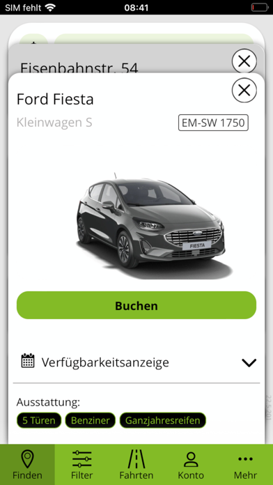 Grüne-Flotte-Carsharing Screenshot