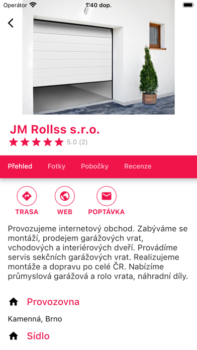 Firmy v dosahu.cz Screenshot