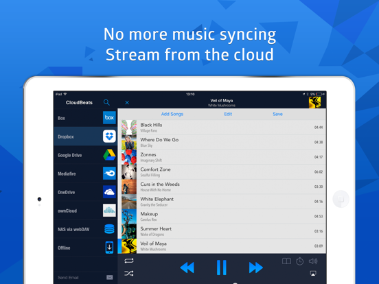 CloudBeats: Cloud Music Player iPad app afbeelding 2