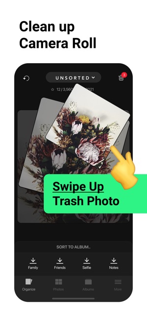 Photo Organizer let's you easily edit the Camera Roll and Albums