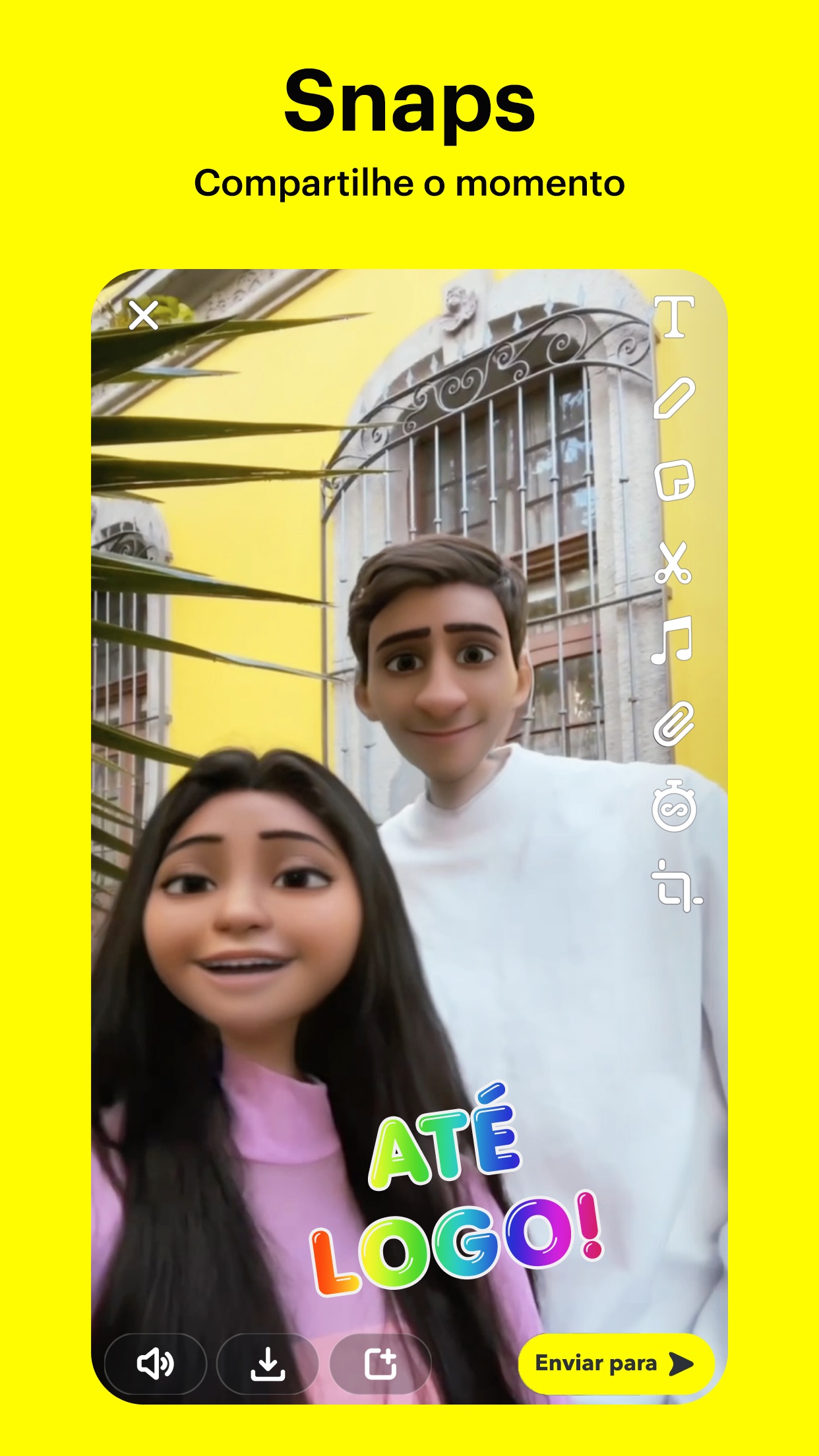 Screenshot do app Snapchat
