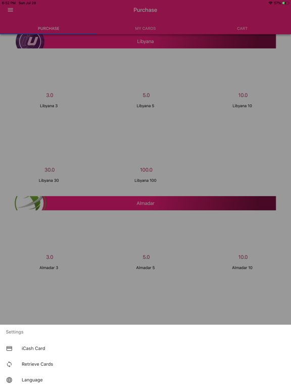 iCard : Top-up Services iPad screenshot 4 - Finance app