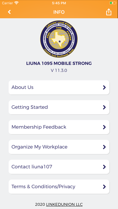 LiUNA 1095 Screenshot
