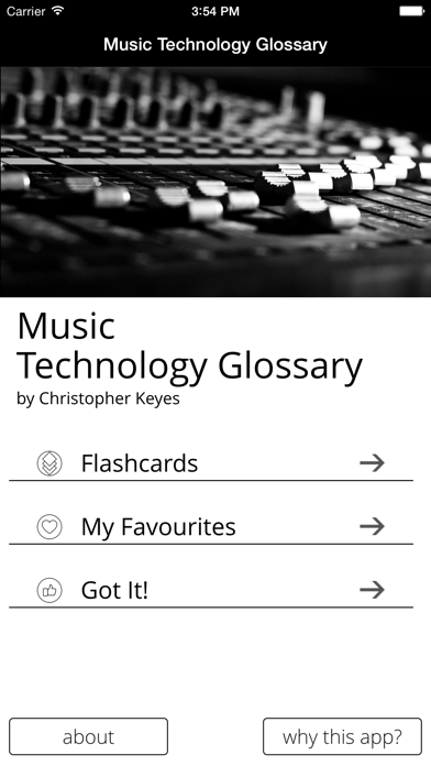Music Technology Glossary Screenshot