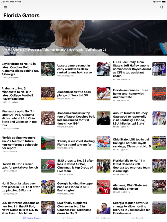 College Football Talk Scores iPad screenshot 4 - Sports app