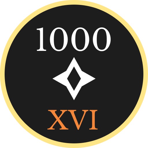 1000 points gained in the 16th century