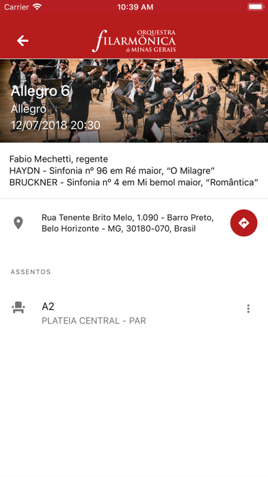 Assinante Filarmônica Screenshot