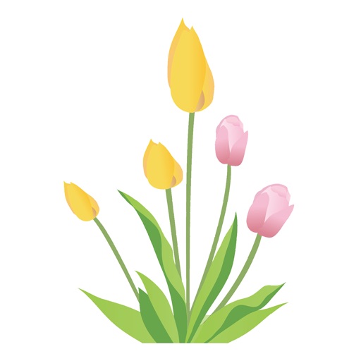 Sticker tulip icon