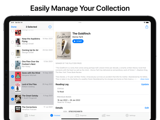 Reading List: Book Tracker iPad app afbeelding 6