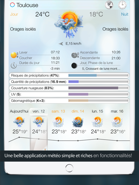 Screenshot #5 pour eWeather HD: Météo, Vigilance