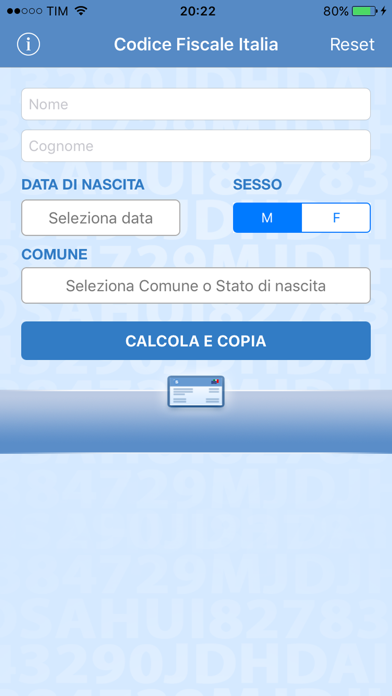 Codice Fiscale Italia Screenshot