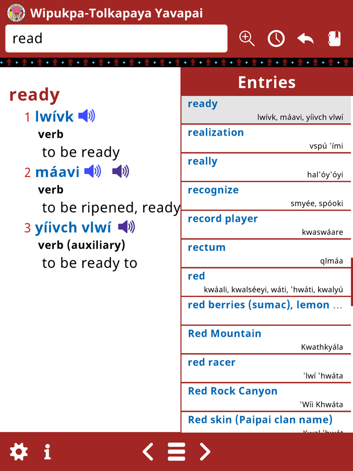 Yavapai Dictionary