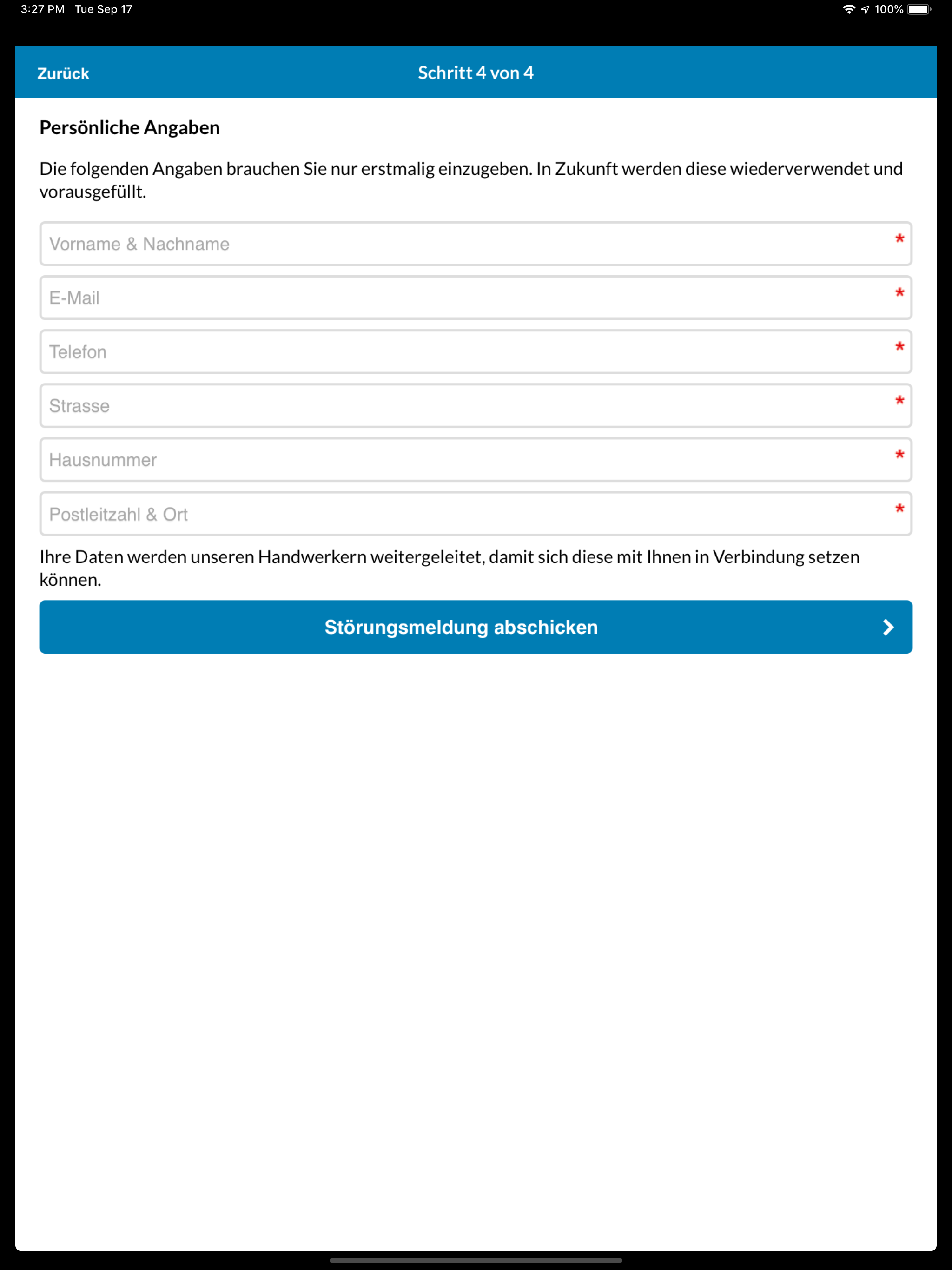 Wohnbau Pullach Störungsmelder screenshot 10