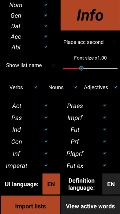 Latinista: Latin Inflections Screenshot