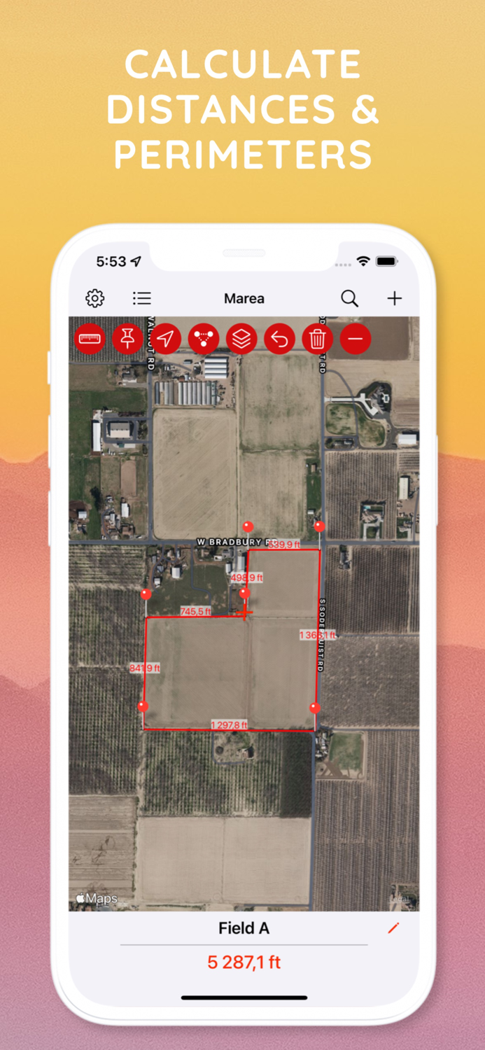 Map Area Calculator - Marea