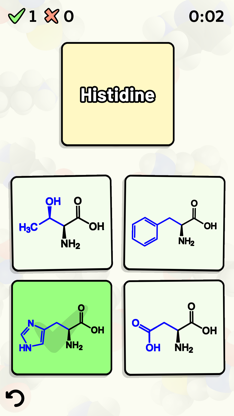 Amino Acid Quiz screenshot 1