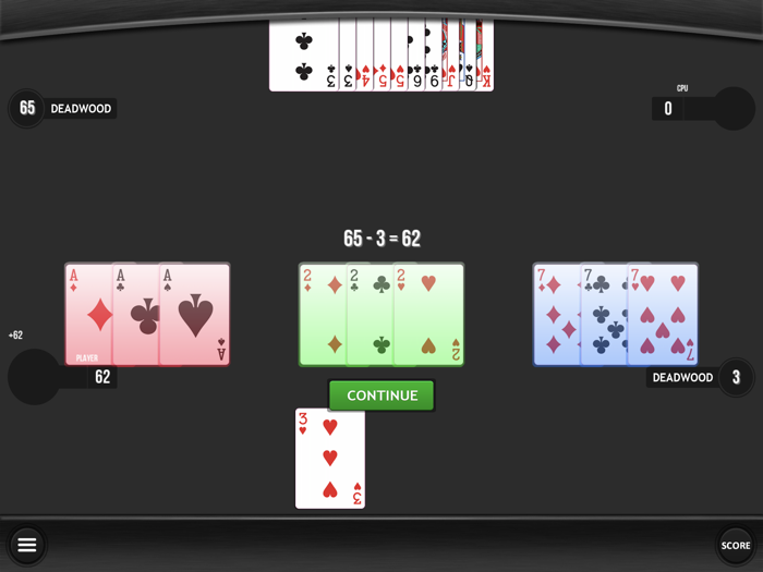 Gin Rummy Card Game Dark