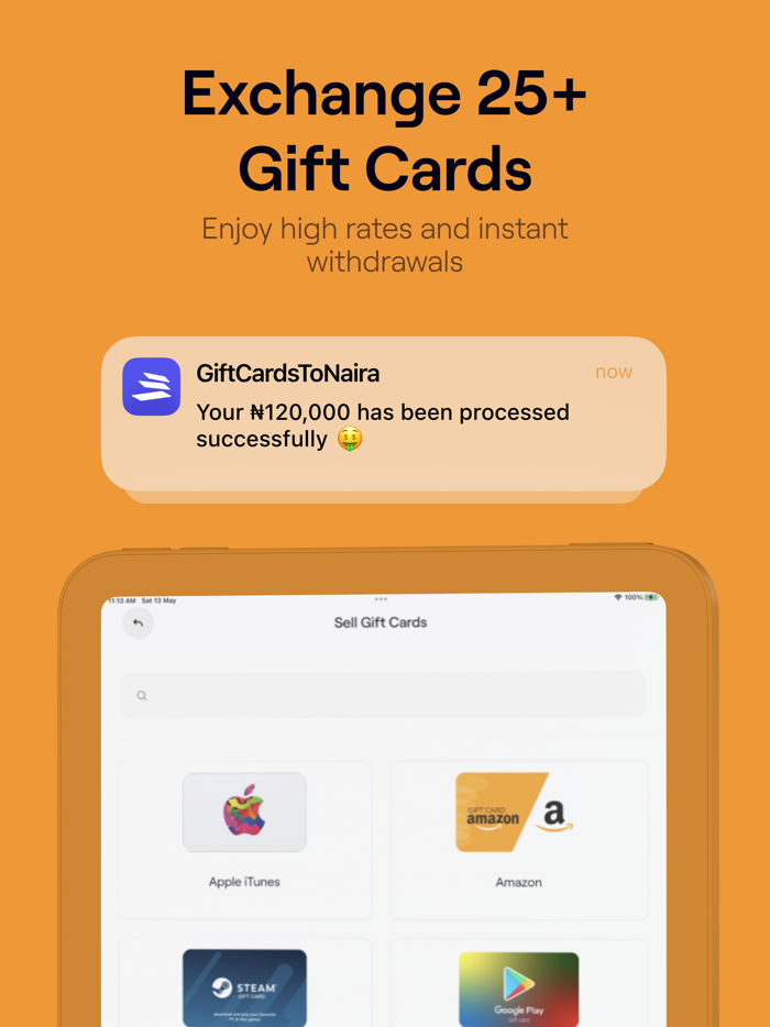 GiftCardsToNairaSell GiftCard