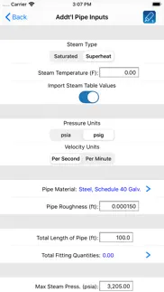 hvac pipe sizer - steam iphone screenshot 3