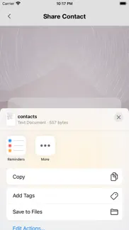 exports contacts to csv iphone screenshot 4