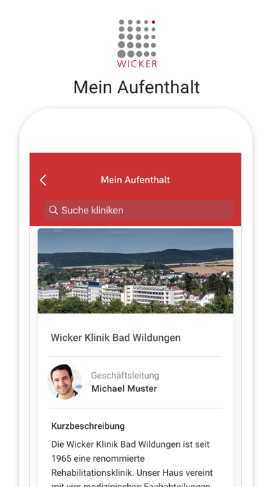 Wicker-Gruppe Patientenportal Screenshot